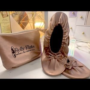 Rose Gold Rolly Ballet Flats Medium